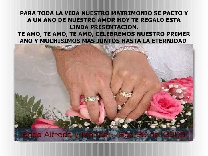 Nuestro primer mes de casados - Imagui
