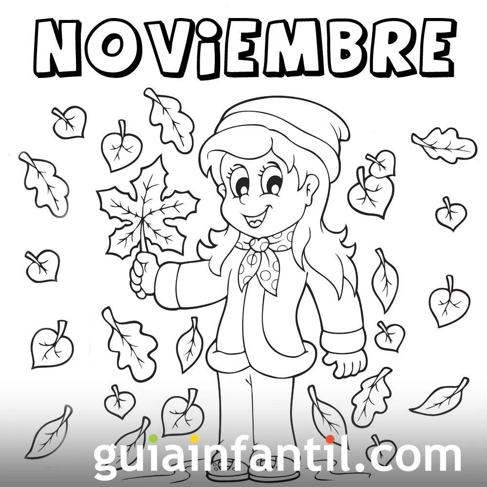Mes de noviembre de 2016 para colorear