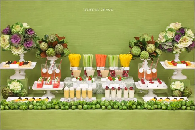 Mesa dulce de frutas y vegetales - LaCelebracion.com