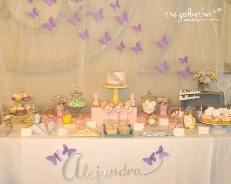 mesa dulce mariposas- butterfly candy table- candy bar mariposas ...