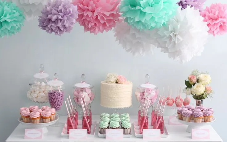 Mesa dulce para niña de tonos verde/blanco/rosa/morado. | Mesas ... Mesa dulce para niña de tonos verde/blanco/rosa/morado. | Mesas ...