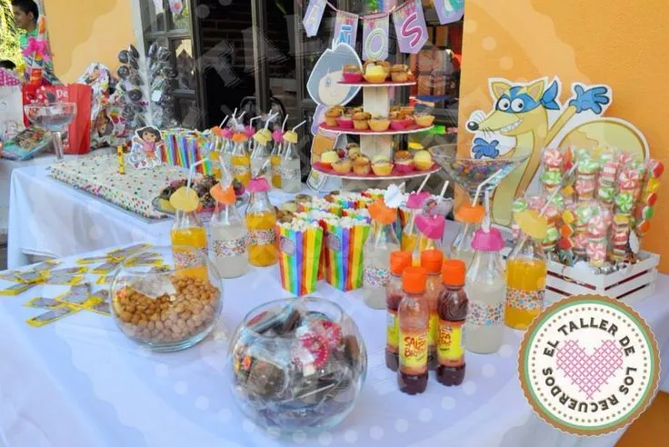 Mesa de Dulces para 100 personas Dora la Exploradora | Mesas ... Mesa de Dulces para 100 personas Dora la Exploradora | Mesas ...