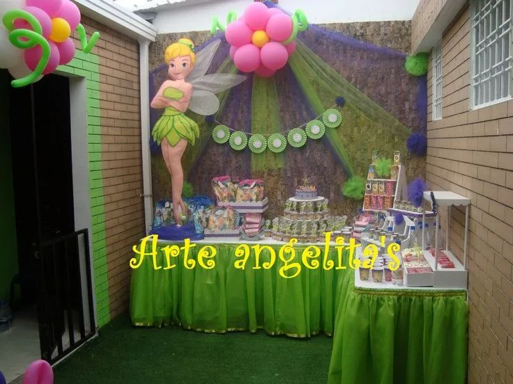 mesa de dulces campanita | fiesta sofy | Pinterest | Mesas