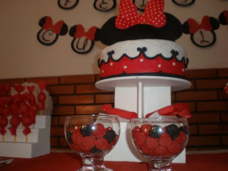 la mesa de golosinas Cumpeaños Minnie Mouse by Dulcinea de la ...