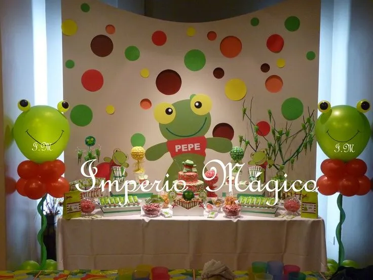 Mesa de golosinas del Sapo Pepe | Candy Bar | Pinterest | Mesas