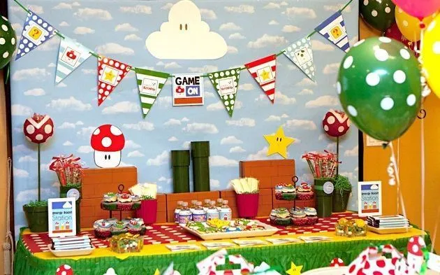mesa temática de mario bross | fiestas temáticas y decoración de ... mesa temática de mario bross | fiestas temáticas y decoración de ...