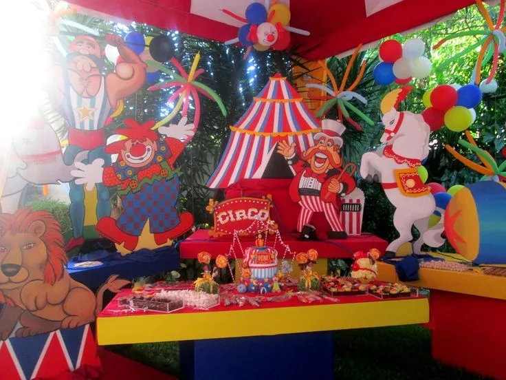 Mesa de La Torta - Fiesta de Circo | Decoración - Fiestas ...