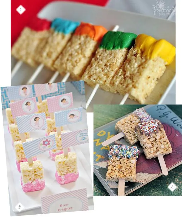Mesas de dulces: barras de krispies - Paperblog Mesas de dulces: barras de krispies - Paperblog