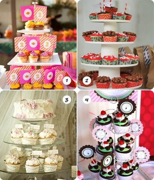Mesas de dulces: los cupcakes, cómo exponerlos - Revista - Fiestafacil