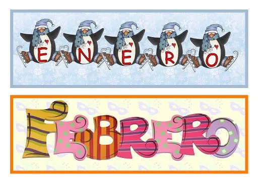 Meses del año en español para imprimir - Imagui