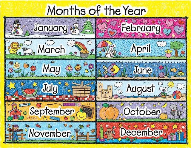 Los meses del año en inglés con imagenes - Imagui