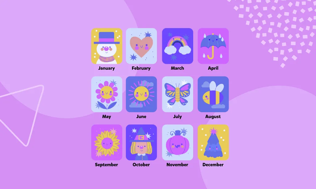 Meses del año en inglés: el calendario en inglés para niños Meses del año en inglés: el calendario en inglés para niños