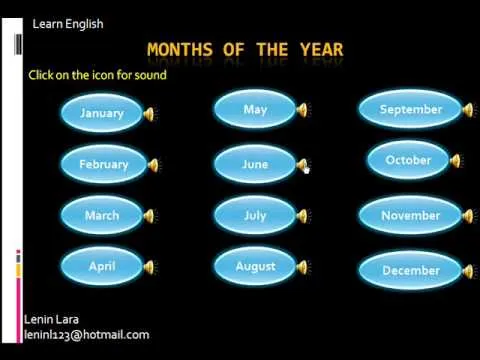Months of the year - Meses del año - YouTube