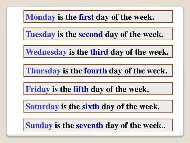 Meses y años en ingles