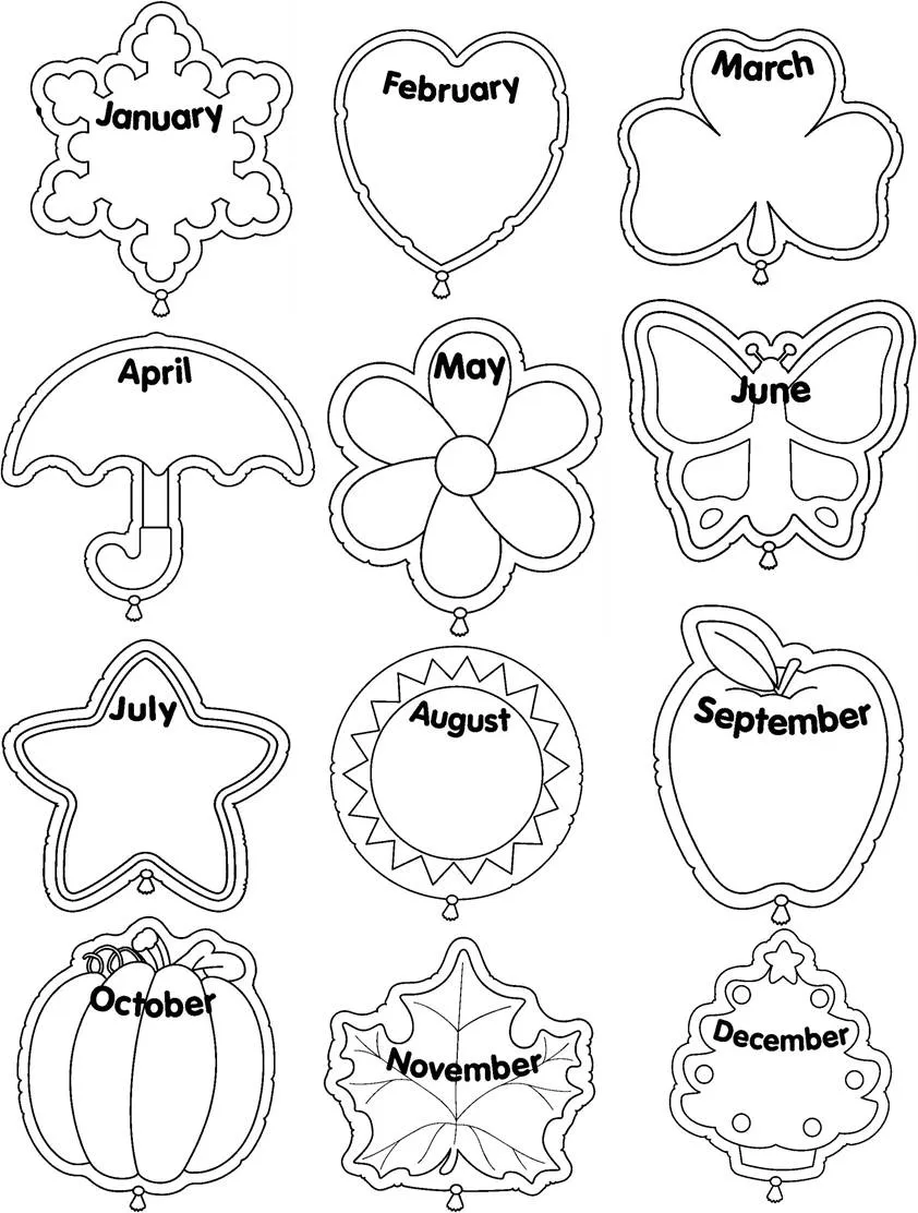 meses del Colouring Pages
