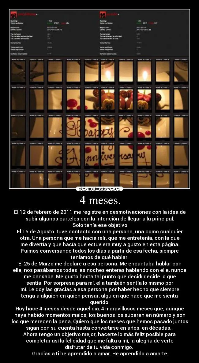 4 meses. | Desmotivaciones