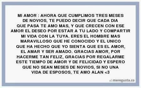 7 meses de novios carta - Imagui