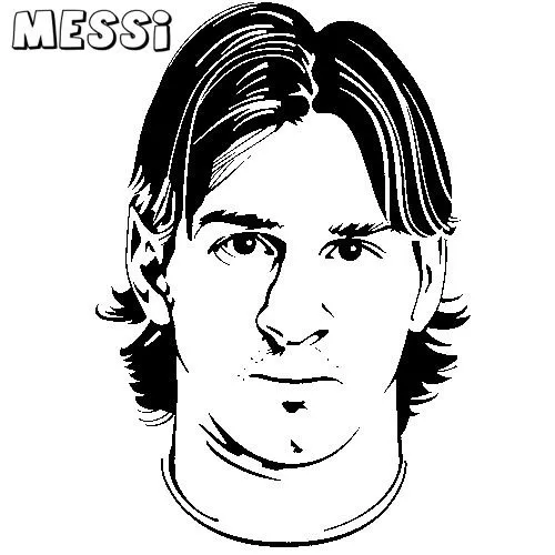 MESI DIBUJO PARA COLOREAR FUTBOLISTA