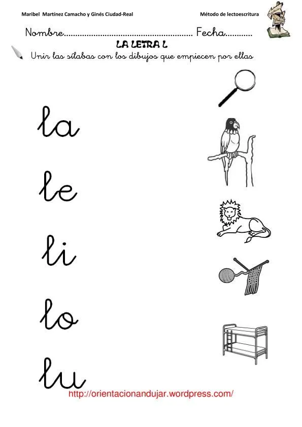 Método de lectoescritura; Consonante "l" "L" -Orientacion Andujar Método de lectoescritura; Consonante "l" "L" -Orientacion Andujar