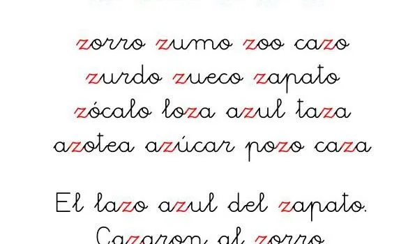 METODO DE LECTOESCRITURA LETRA Z - Orientación Andújar - Recursos ... METODO DE LECTOESCRITURA LETRA Z - Orientación Andújar - Recursos ...