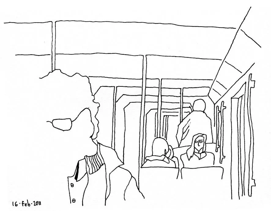 Metro o autobús | Pedro Strukelj ilustraciones Metro o autobús | Pedro Strukelj ilustraciones