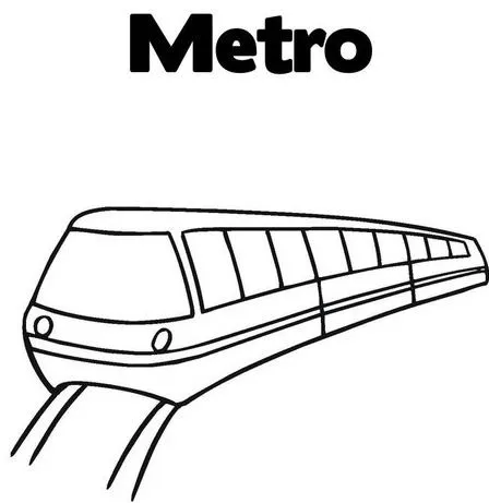 Metro para colorear - Imagui