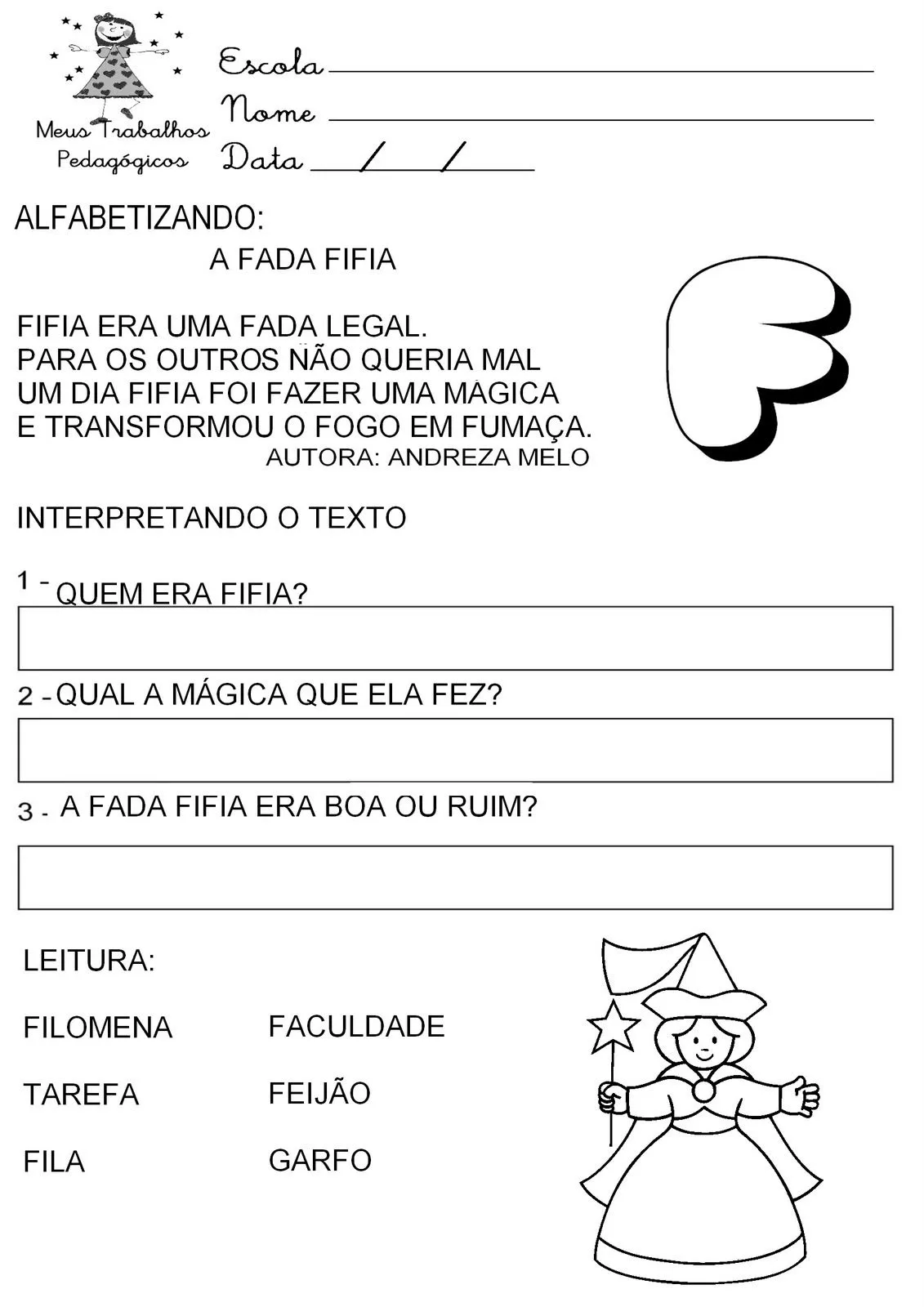 Meus Trabalhos Pedagógicos ®: Alfabetizando Meus Trabalhos Pedagógicos ®: Alfabetizando
