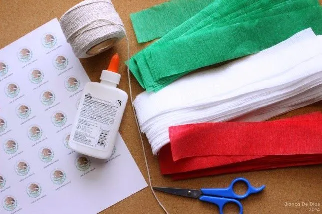 Una Mexicana en USA: Guirnalda Tricolor para Celebrar la ... Una Mexicana en USA: Guirnalda Tricolor para Celebrar la ...