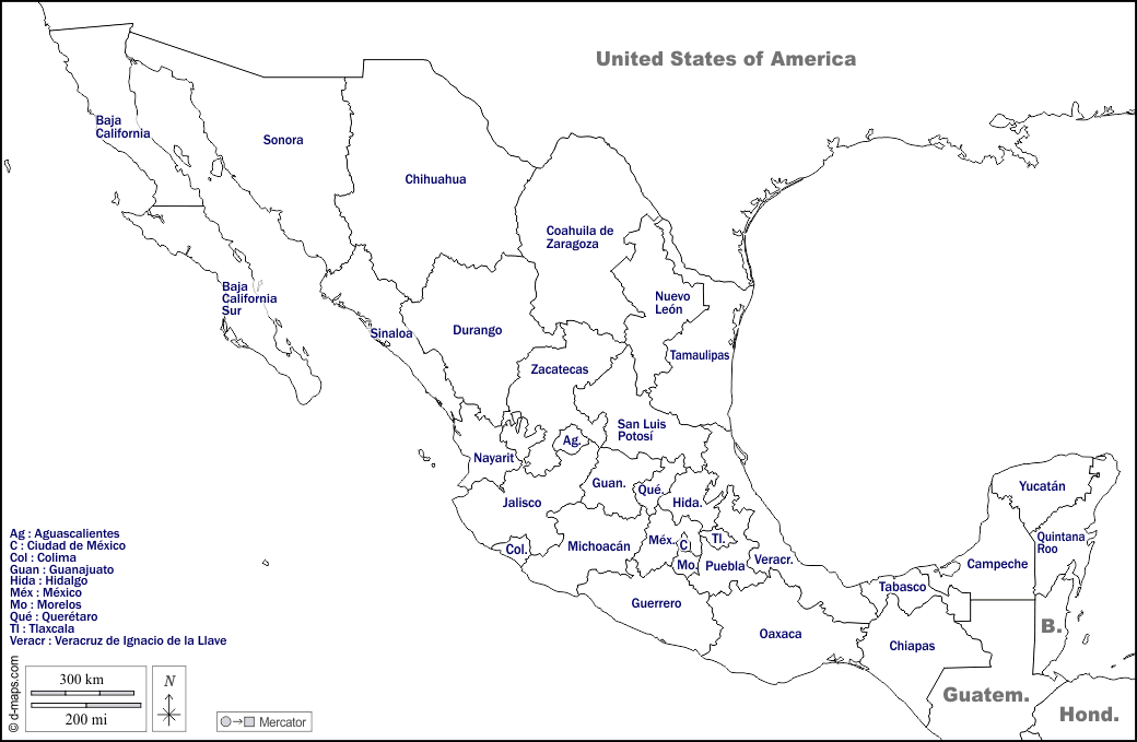 México: Mapa gratuito, mapa mudo gratuito, mapa en blanco gratuito ... México: Mapa gratuito, mapa mudo gratuito, mapa en blanco gratuito ...