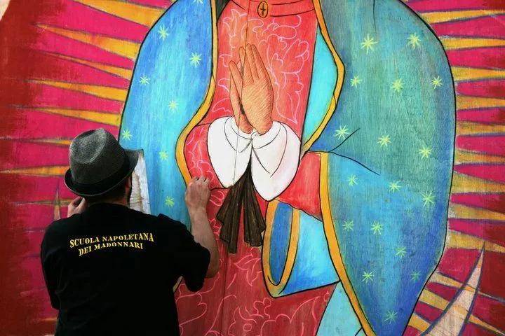 Como dibujar a la Virgen de Guadalupe paso a paso - Imagui