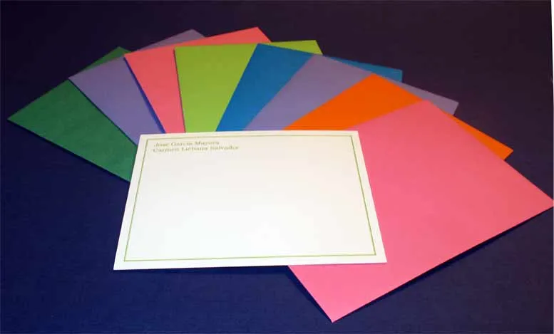 mgmayora: Papelería personalizada con sobres de colores mgmayora: Papelería personalizada con sobres de colores