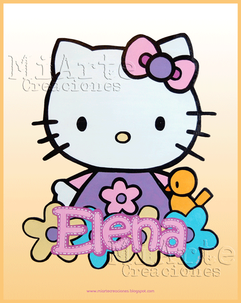 MiArte! Creaciones: Placa Hello - Elena