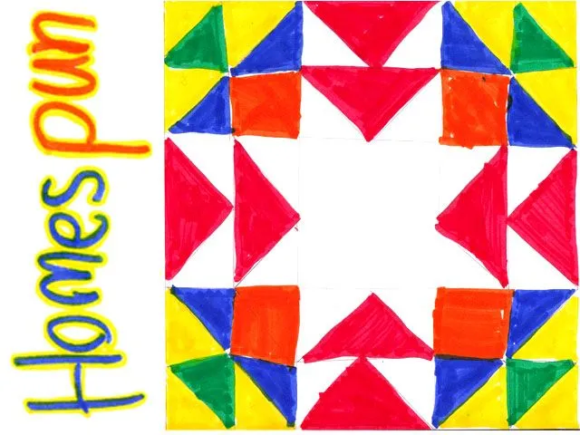 michele made me: Guest Post: Quilt Block Colouring Pages with The Boy