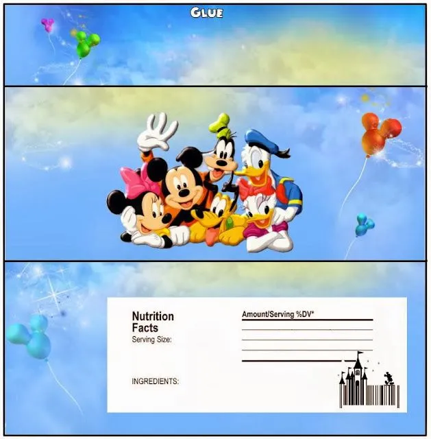 Mickey y sus amigos: etiquetas para chocolate. | Ideas y material ...
