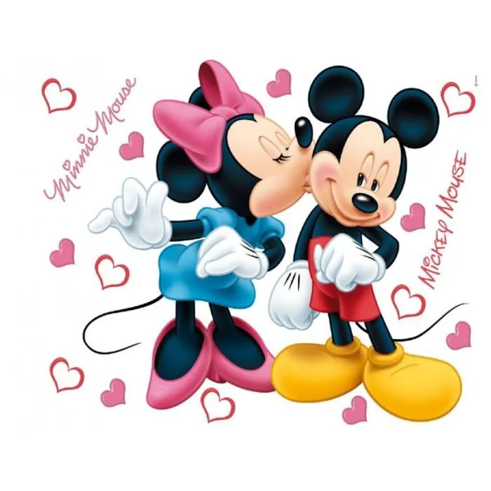 MICKEY & MINNIE maxi stickers muraux 85x65cm - Achat / Vente ...