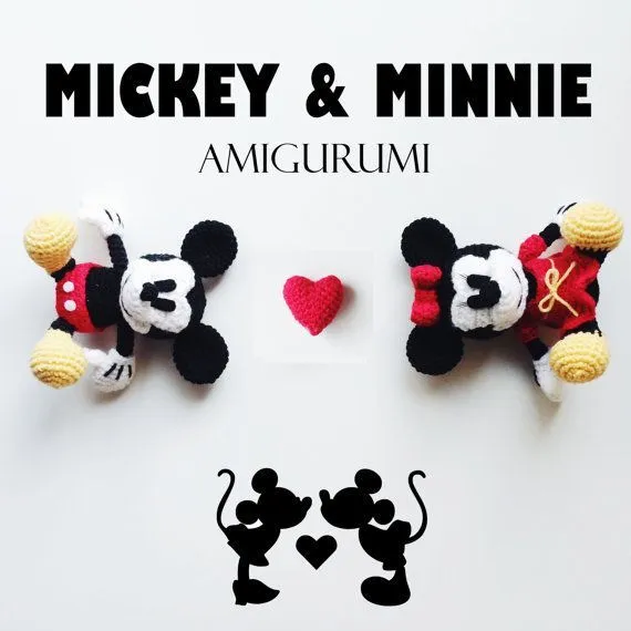 Mickey &amp; Minnie Mouse Amigurumi Crochet Pattern PDF