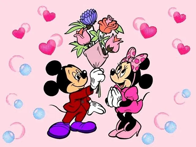 Mickey And Minnie Mouse In Love Wallpaper | coolstyle wallpapers.