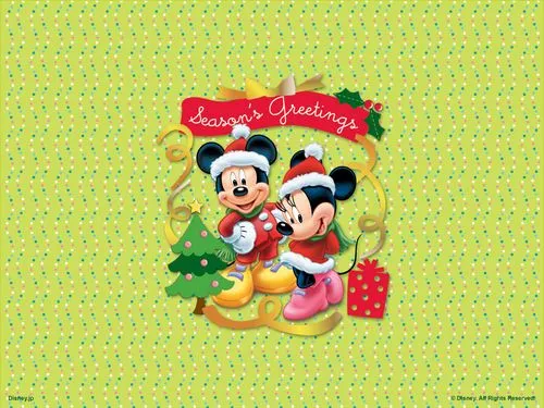 Mickey and Minnie navidad fondo de pantalla - Mickey y Mimi fondo ...