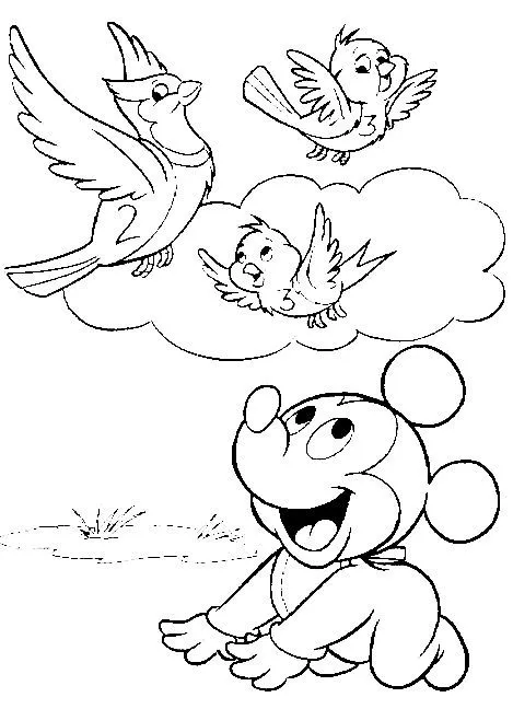 Pinto Dibujos: Baby Mickey Mouse para colorear ( Pinto Dibujos: Baby Mickey Mouse para colorear (