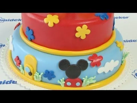 Mickey Clubhouse Cake (Dort Mickeyho klubík) - YouTube Mickey Clubhouse Cake (Dort Mickeyho klubík) - YouTube