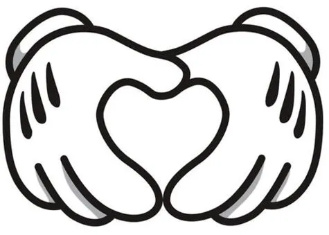Mickey hands | Estampas | Pinterest | Corazón, Manos y Corazón ...