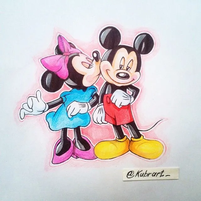 Mickey Mause and Mimi color pencil drawing by Kubrart on DeviantArt