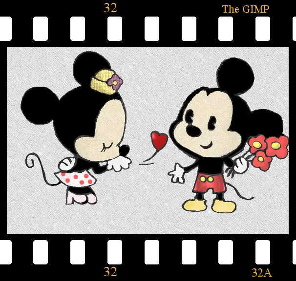 Amor entre micky y mini - Imagui