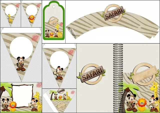 Mickey y Minnie de Safari: Imprimibles Gratis para Fiestas ...