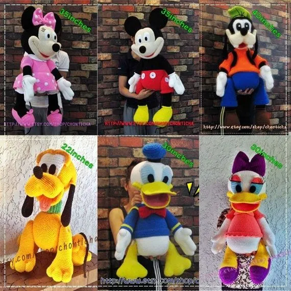 Mickey Mouse y sus amigos 6patterns patrón de por Chonticha