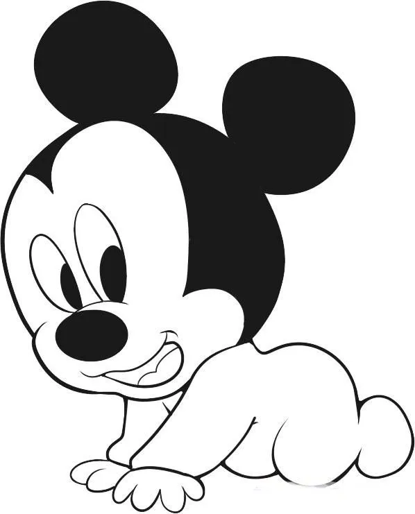 Cara Mickey Mouse bebé para colorear - Imagui