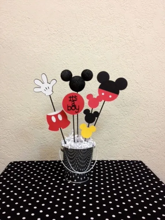 Mickey Mouse Baby Shower Centerpiece It's a Boy by TheGirlNXTdoor Mickey Mouse Baby Shower Centerpiece It's a Boy by TheGirlNXTdoor