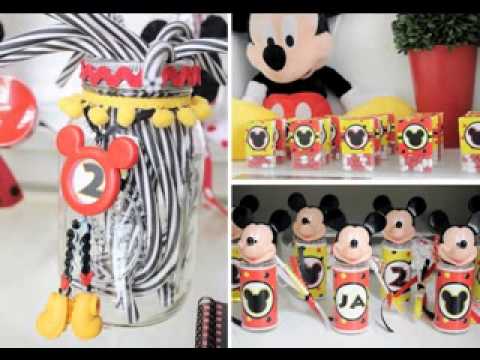 Mickey mouse baby shower decorations - YouTube