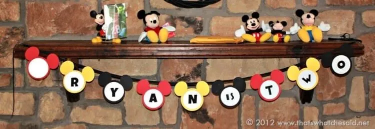 Mickey Mouse Birthday Banner & Free Printable - That's What Che Said Mickey Mouse Birthday Banner & Free Printable - That's What Che Said