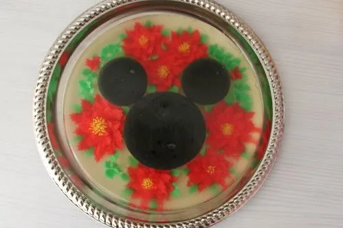 Mickey Mouse Christmas 3D gelatin. Gelatina artistica de Navidad ... Mickey Mouse Christmas 3D gelatin. Gelatina artistica de Navidad ...